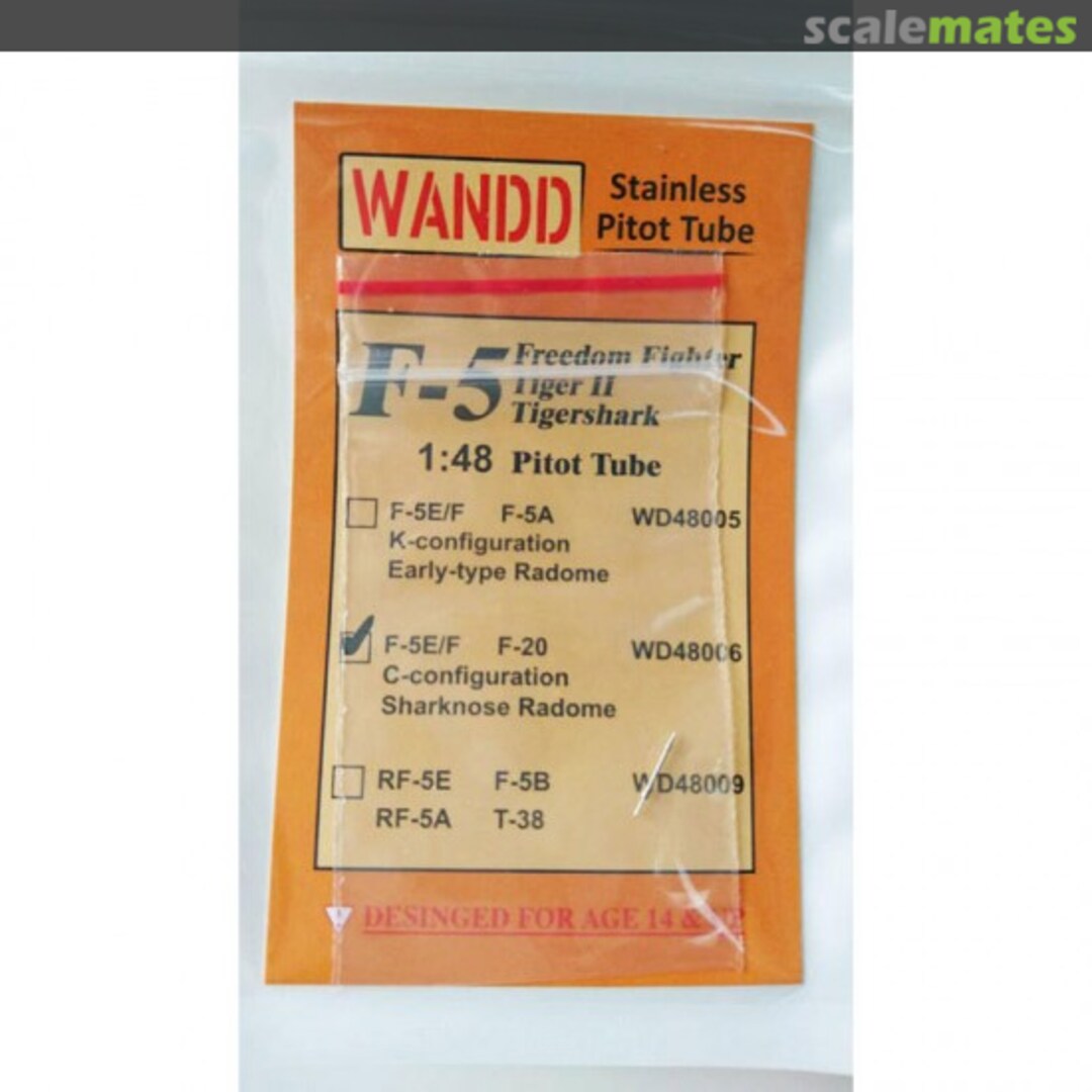 Boxart F-5E Pitot Tube, C-Configuration WD48006 WandD Studio