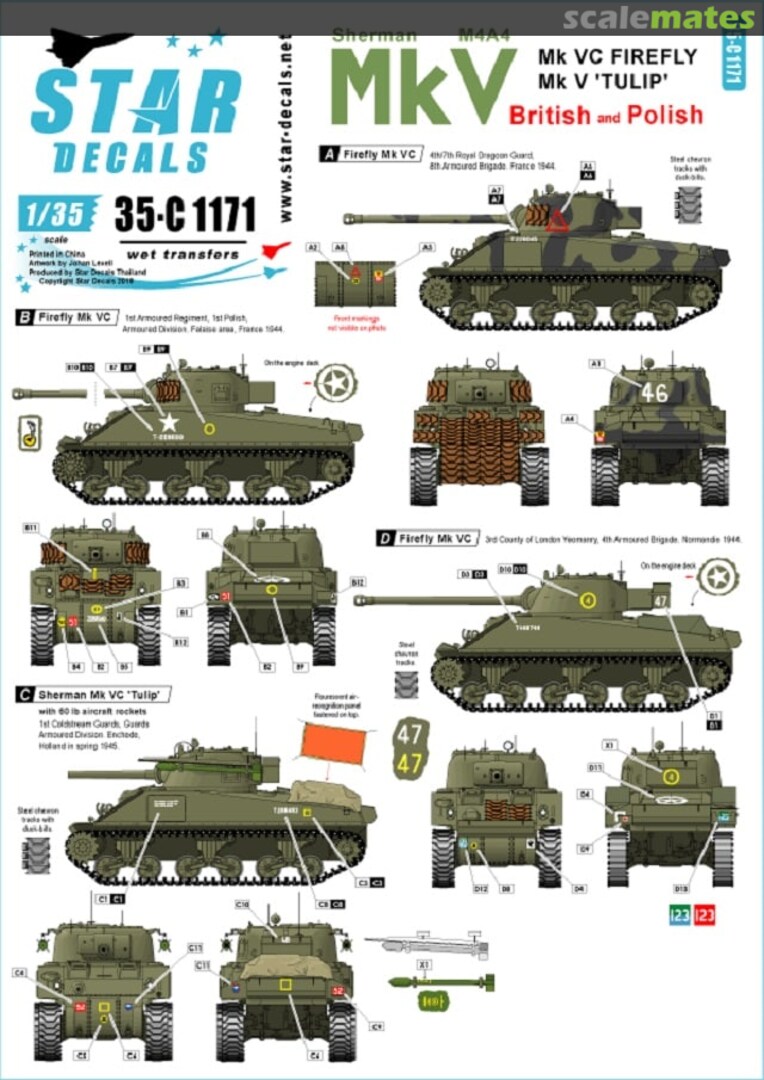 Boxart Sherman Mk V. 35-C1171 Star Decals Boxart Sherman Mk V. 35-C1171 Star Decals