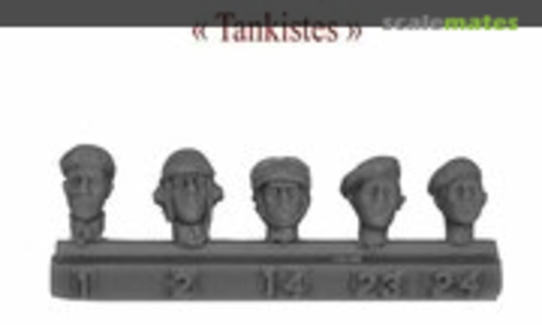 1:35 Set of French heads N ° 2 "tankers" (Blitz 35JMD T02) 35JMD T02