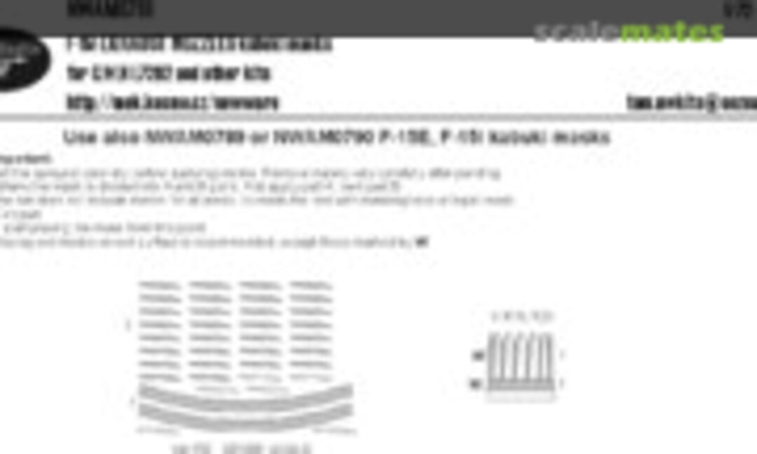 1:72 F-15I Exhaust Nozzle kabuki masks (New Ware NWAM0791) NWAM0791