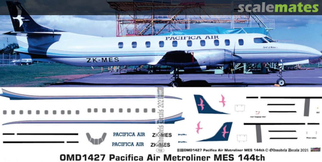 Boxart Pacifica Air Metroliner MES OMD1427 Oldmodels Decals Boxart Pacifica Air Metroliner MES OMD1427 Oldmodels Decals