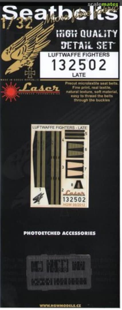 Boxart Luftwaffe fighters late version seat-belt HGW132502 HGW Models Boxart Luftwaffe fighters late version seat-belt HGW132502 HGW Models