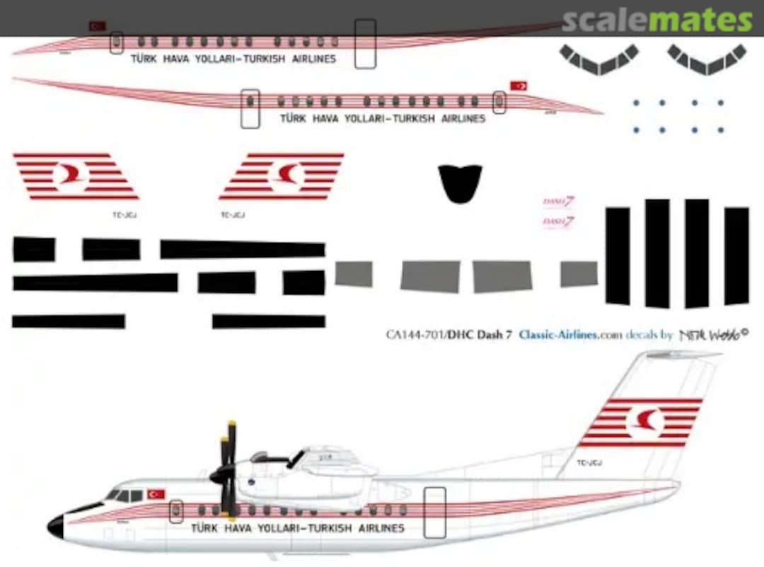Boxart THY Turkish Airlines DHC-7 CA144-702 Classic Airlines Boxart THY Turkish Airlines DHC-7 CA144-702 Classic Airlines