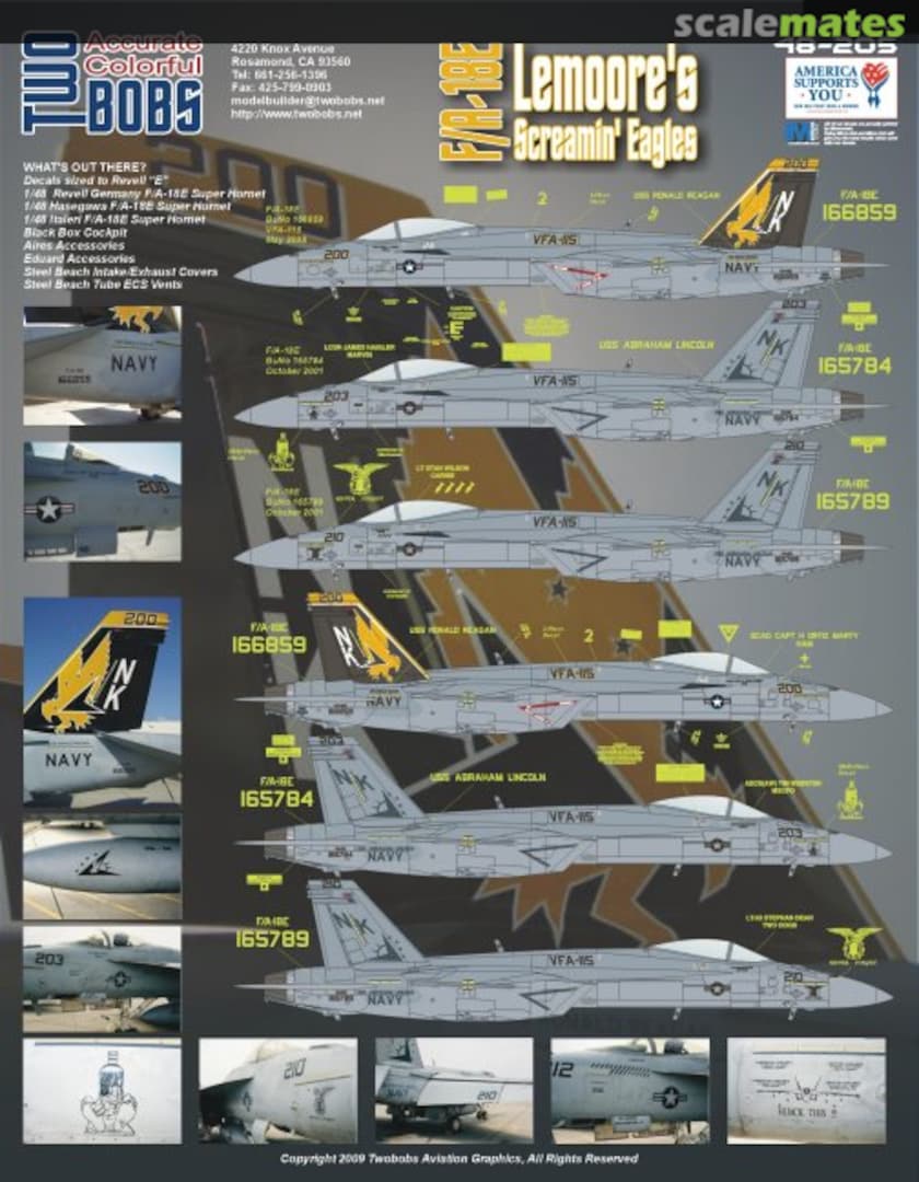 Boxart F/A-18E Lemoore's Screamin' Eagles 48-205 TwoBobs Aviation Graphics Boxart F/A-18E Lemoore's Screamin' Eagles 48-205 TwoBobs Aviation Graphics