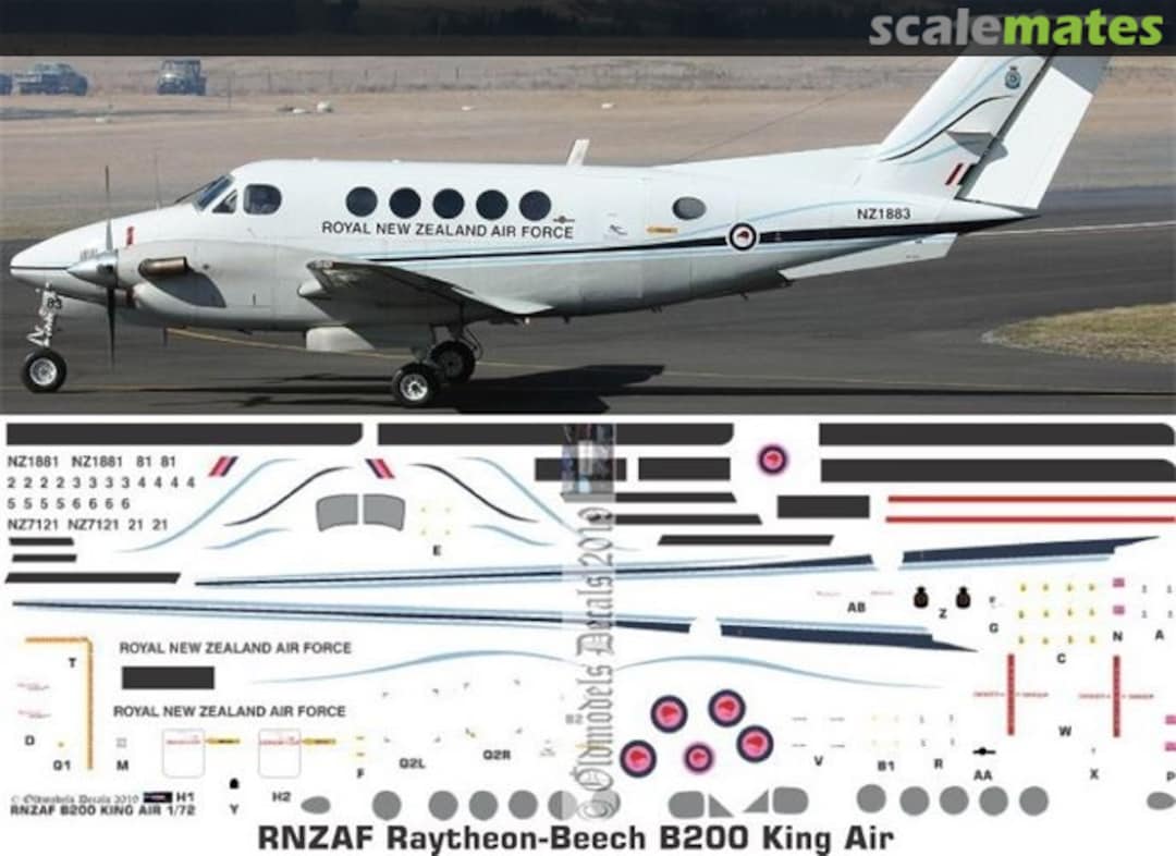 Boxart RNZAF Raytheon-Beech B200 King Air OMD0032 Oldmodels Decals Boxart RNZAF Raytheon-Beech B200 King Air OMD0032 Oldmodels Decals