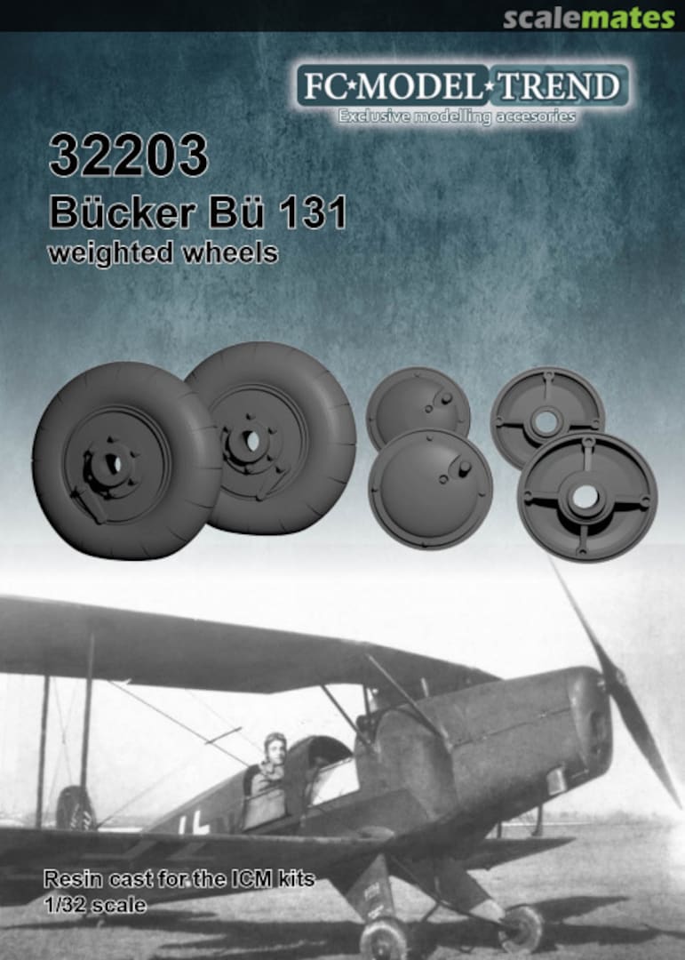 Boxart Bücker BÜ 131 weighted wheels 32203 FC Model Trend Boxart Bücker BÜ 131 weighted wheels 32203 FC Model Trend
