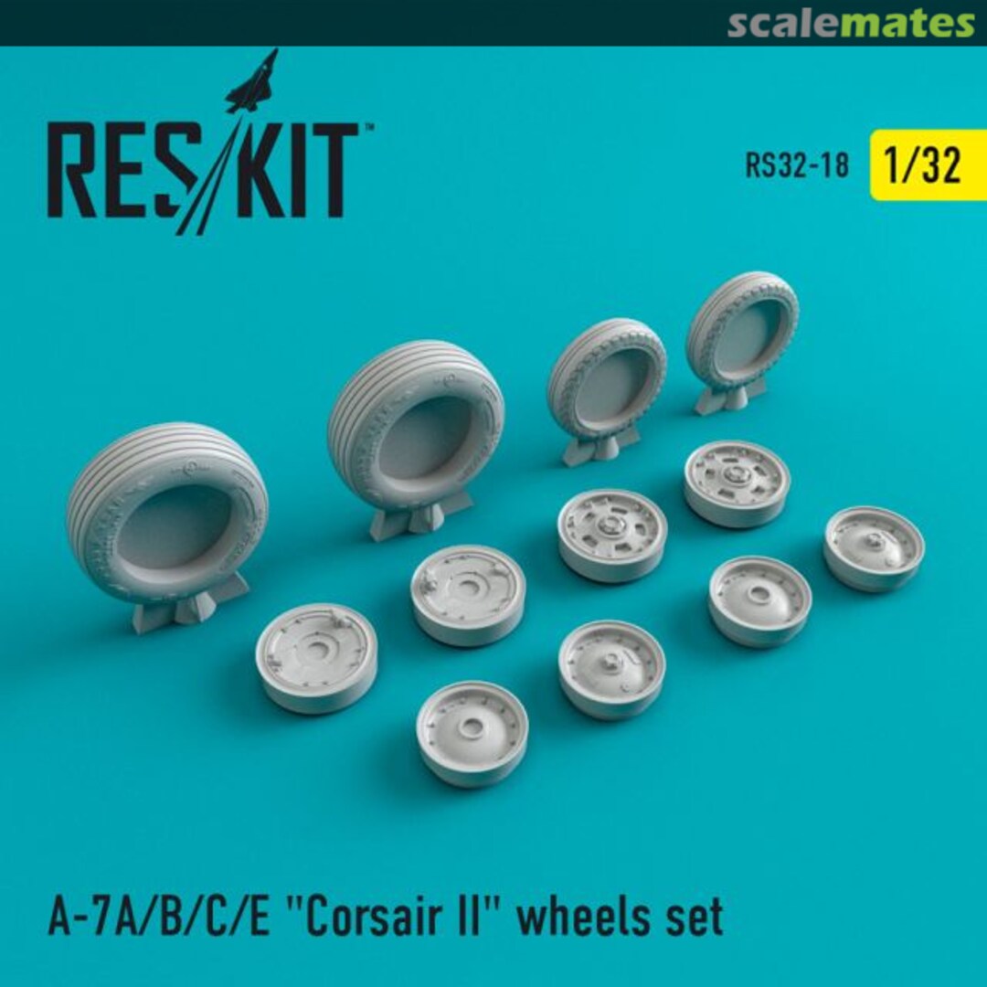 Boxart A-7A/B/C/E Corsair II wheels set RS32-0018 ResKit