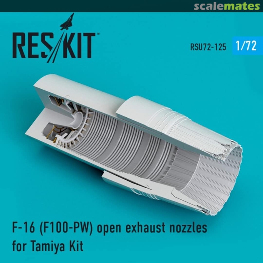 Boxart F-16 (F100-PW) - open exhaust nozzles RSU72-0125 ResKit Boxart F-16 (F100-PW) - open exhaust nozzles RSU72-0125 ResKit