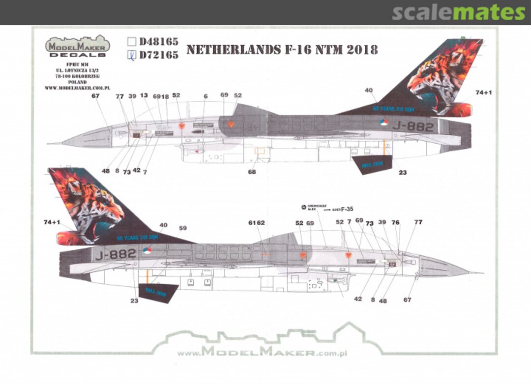 Boxart Netherlands F-16 NTM 2018 D72165 ModelMaker