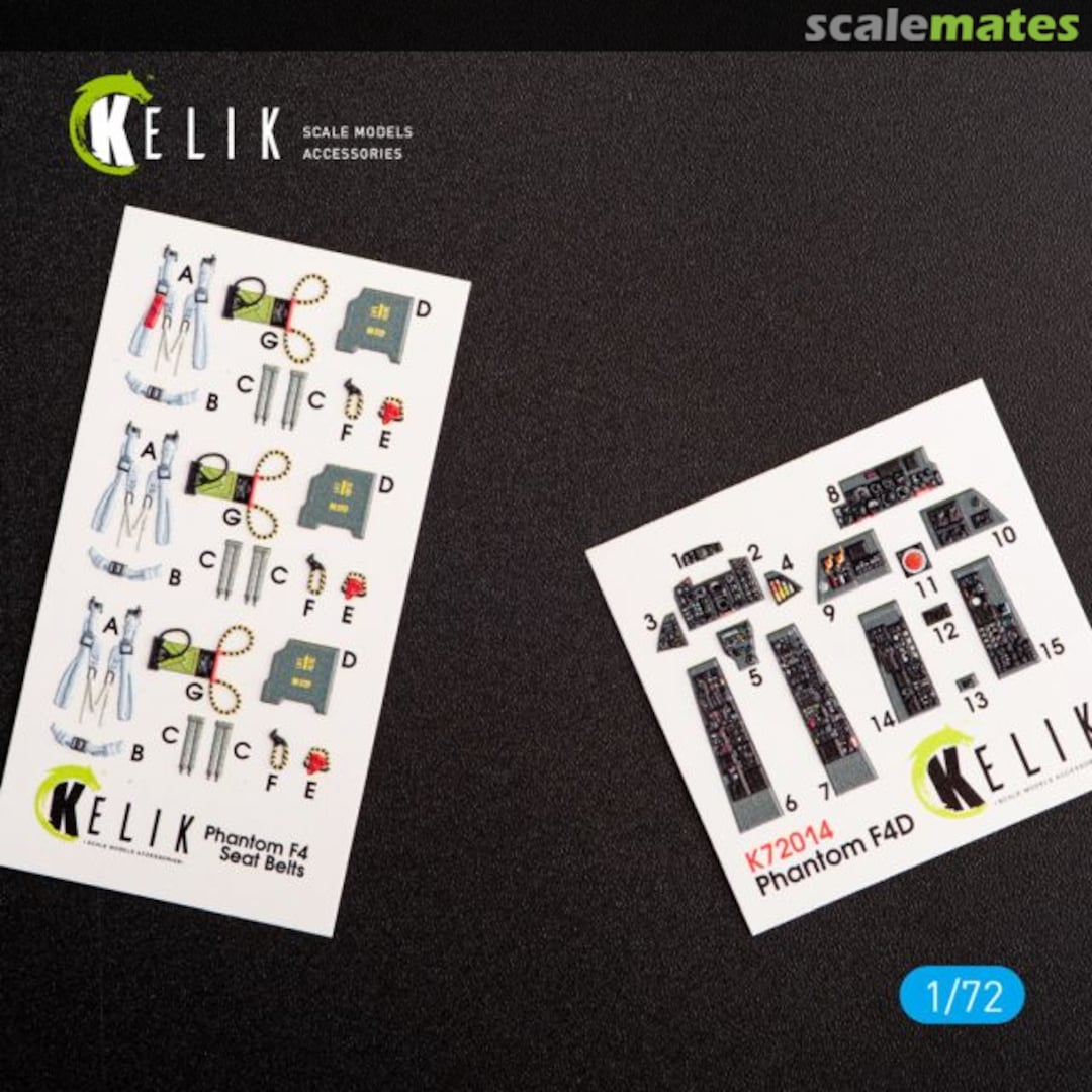 Boxart F-4D Phantom II - interior 3D decals K72014 Kelik Boxart F-4D Phantom II - interior 3D decals K72014 Kelik