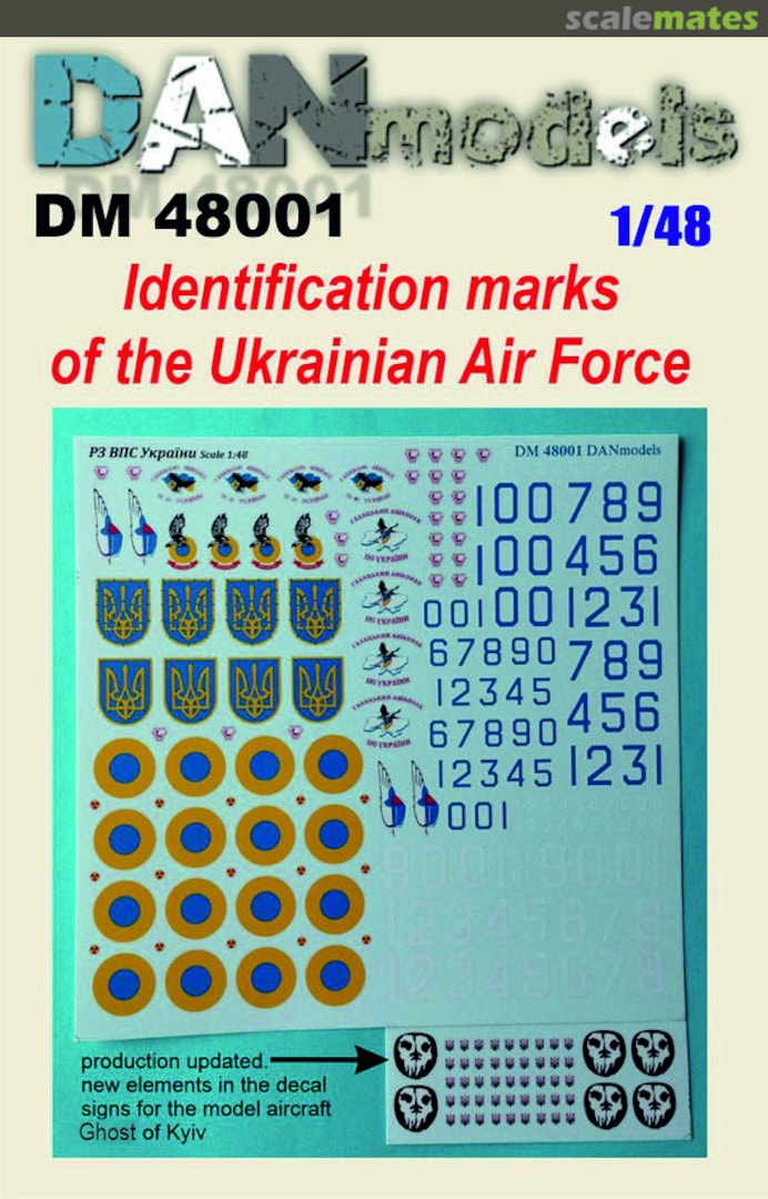 Boxart Identification marks of the Ukrainian Air Force DM48001 DANmodels