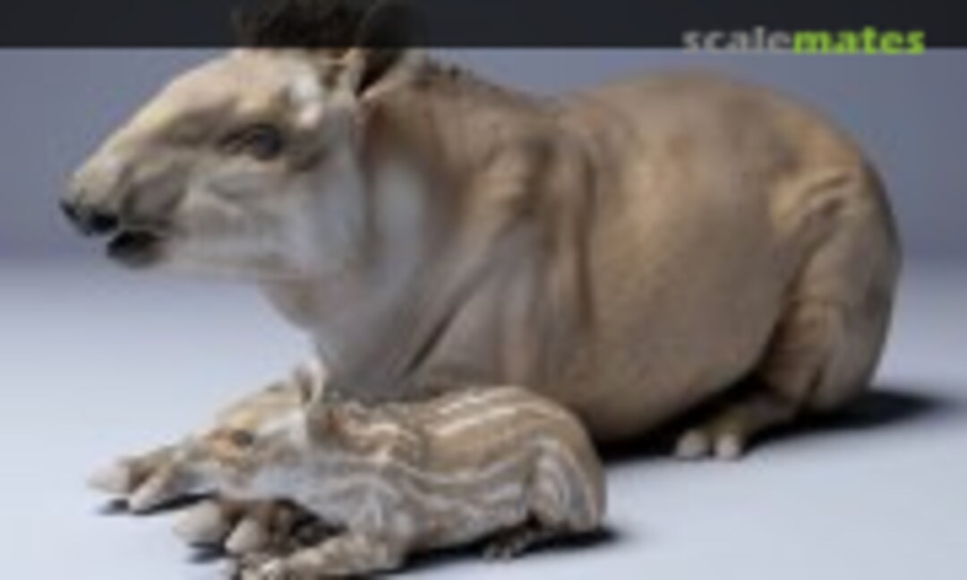 1:72 American tapir - female with calf - lying down (EMP3d 72130256) 72130256