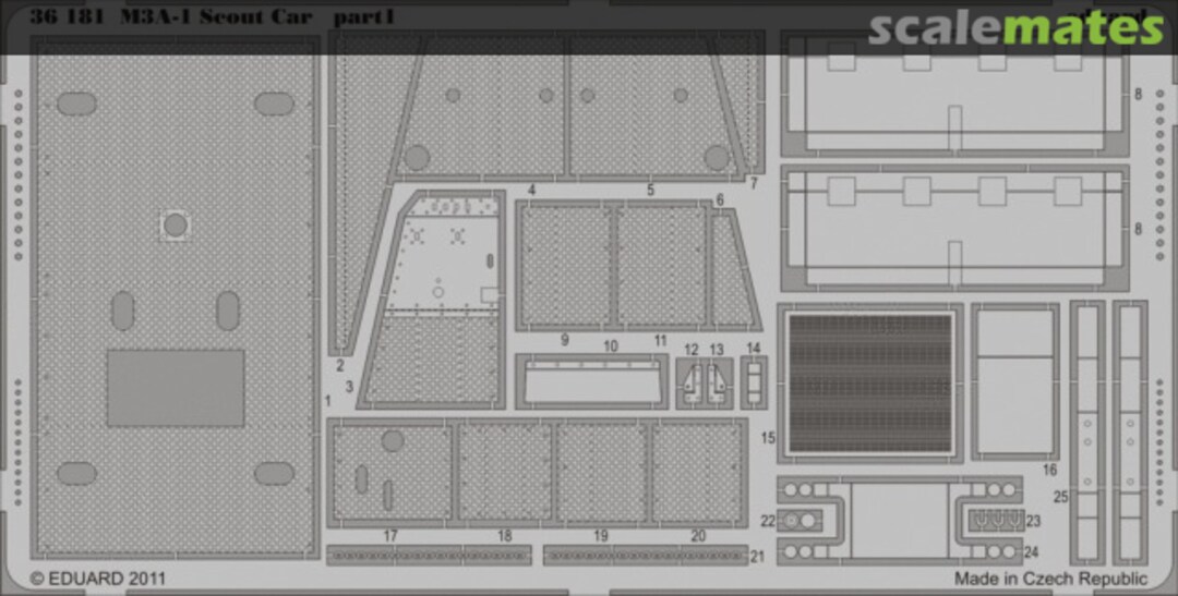Boxart M3A-1 Scout Car - PE Detail Set 36181 Eduard Boxart M3A-1 Scout Car - PE Detail Set 36181 Eduard