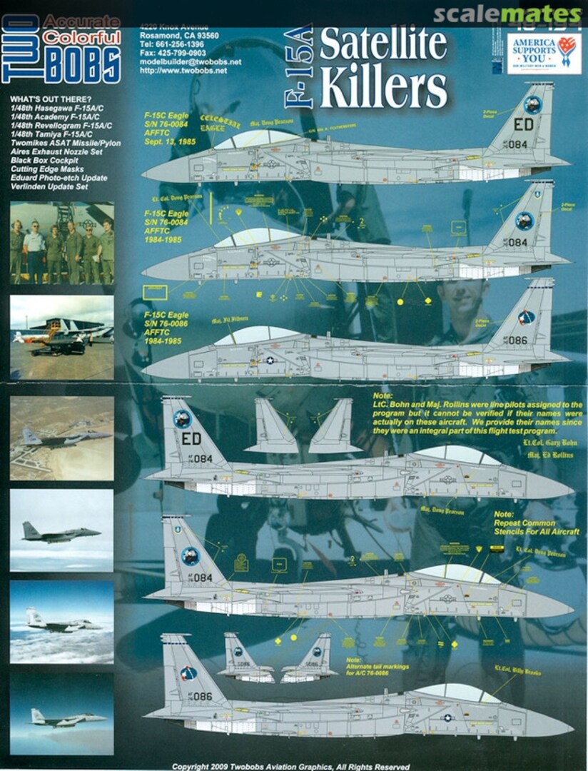 Boxart F-15A Eagle Satellite Killers 48-194 TwoBobs Aviation Graphics Boxart F-15A Eagle Satellite Killers 48-194 TwoBobs Aviation Graphics