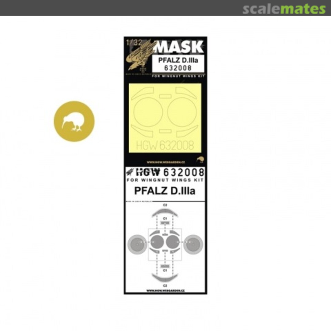 Boxart Pfalz D.IIIa - Masks Set 632008 HGW Models Boxart Pfalz D.IIIa - Masks Set 632008 HGW Models