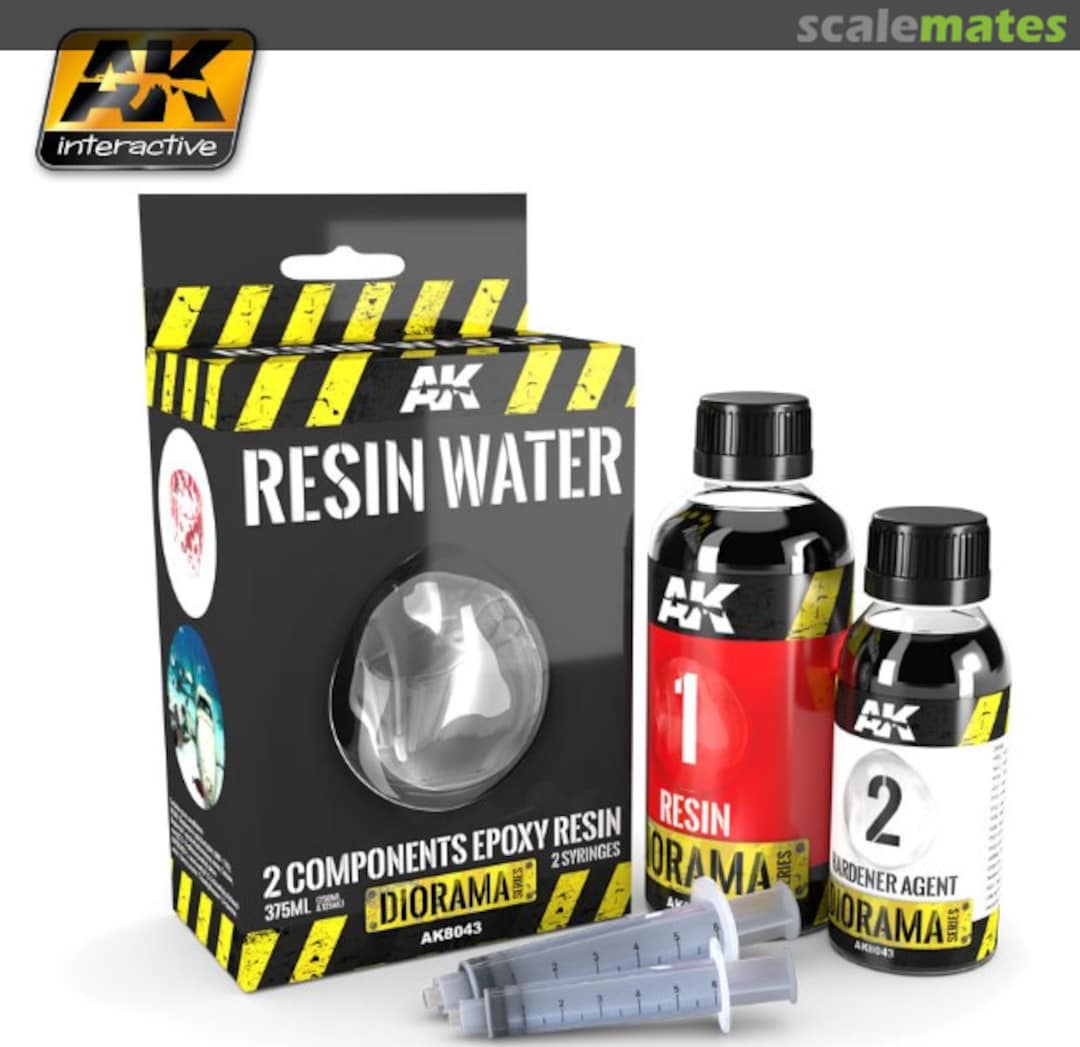Boxart RESIN WATER 2 COMPONENTS EPOXY RESIN 375ML AK8043 AK Interactive Boxart RESIN WATER 2 COMPONENTS EPOXY RESIN 375ML AK8043 AK Interactive