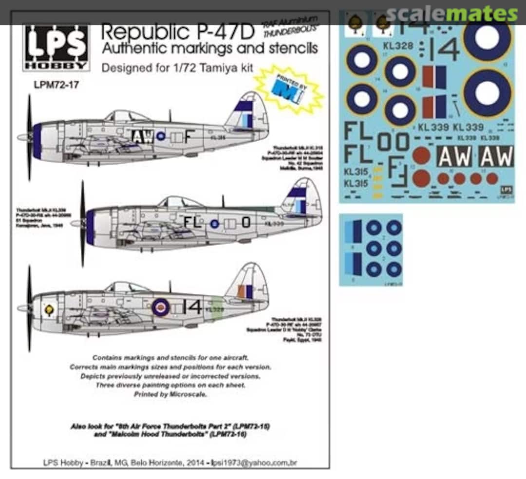 Contents Republic P-47D LPM72-17 LPS Hobby Contents Republic P-47D LPM72-17 LPS Hobby