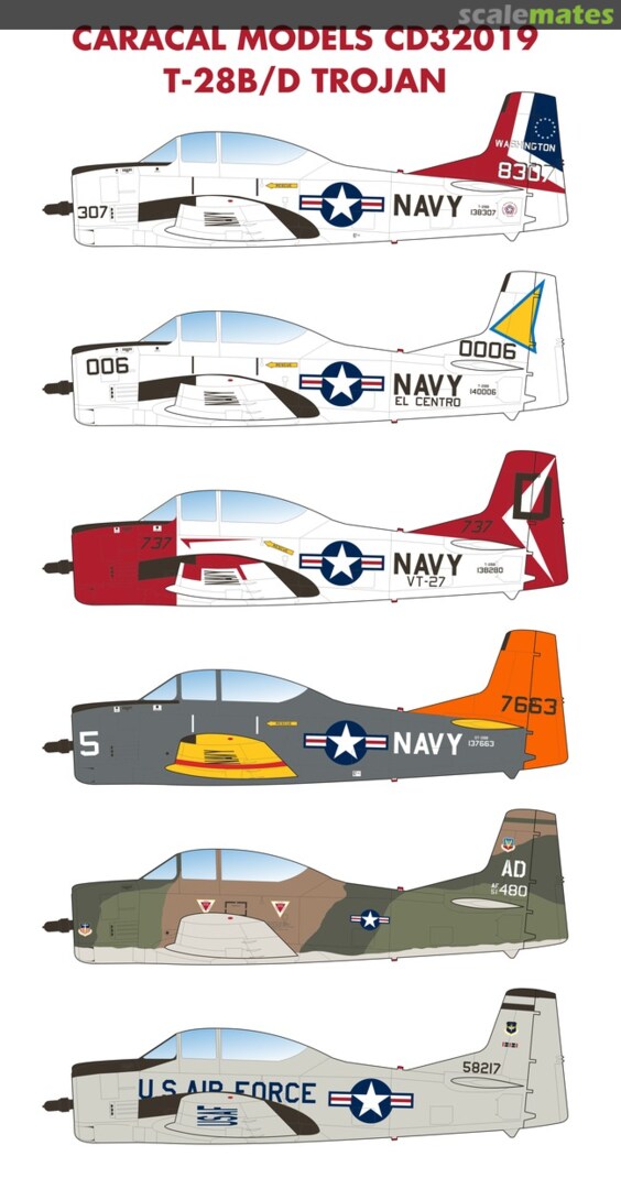 Boxart T-28B/D Trojan CD32019 Caracal Models Boxart T-28B/D Trojan CD32019 Caracal Models