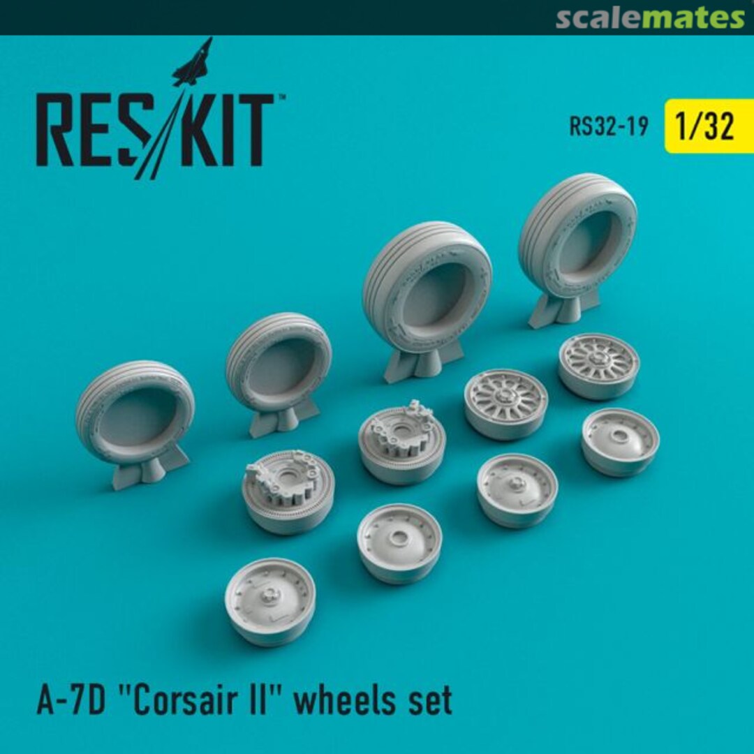 Boxart A-7D Corsair II wheels set RS32-0019 ResKit Boxart A-7D Corsair II wheels set RS32-0019 ResKit