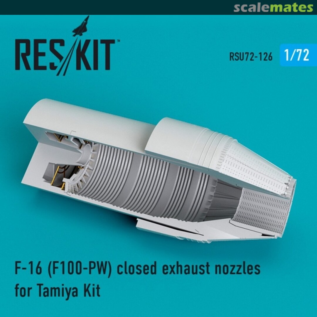 Boxart F-16 (F100-PW) - closed exhaust nozzles RSU72-0126 ResKit Boxart F-16 (F100-PW) - closed exhaust nozzles RSU72-0126 ResKit