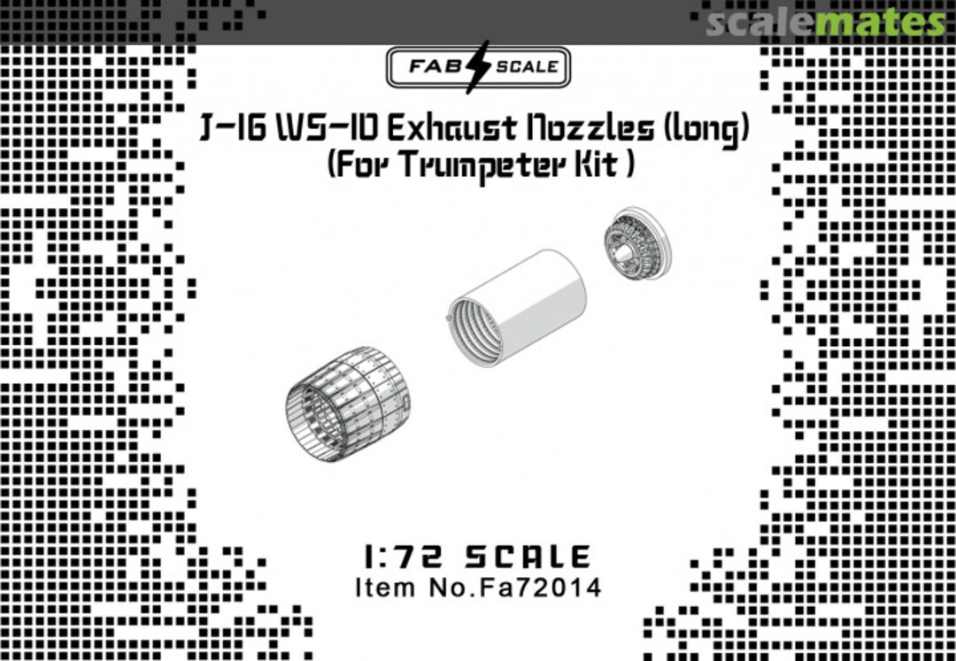 Boxart WS-10 Exhaust Nozzles Long Type Fa72014 Fab Scale Boxart WS-10 Exhaust Nozzles Long Type Fa72014 Fab Scale