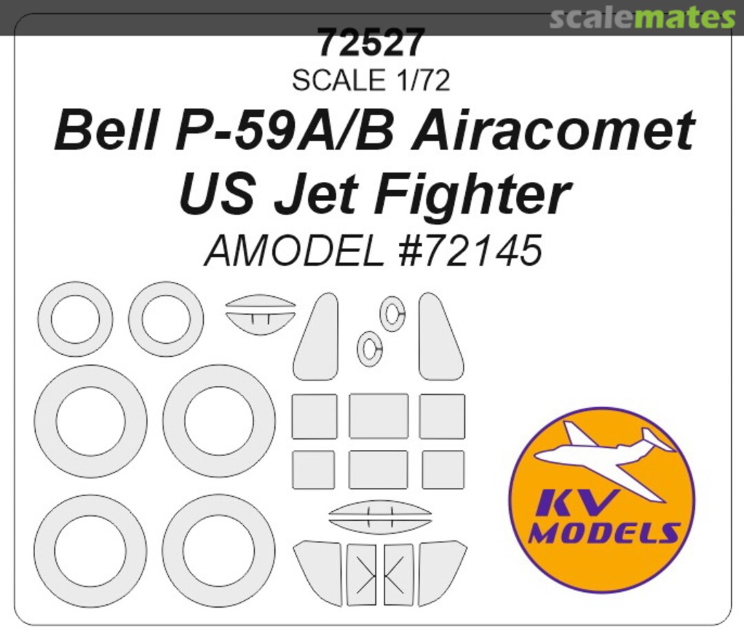 Boxart Bell P-59A/B Airacomet US Jet Fighter 72527 KV Models