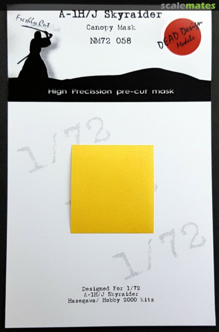 Boxart A-1H/J Skyraider - Canopy Mask NM72058 DEAD Design Models Boxart A-1H/J Skyraider - Canopy Mask NM72058 DEAD Design Models
