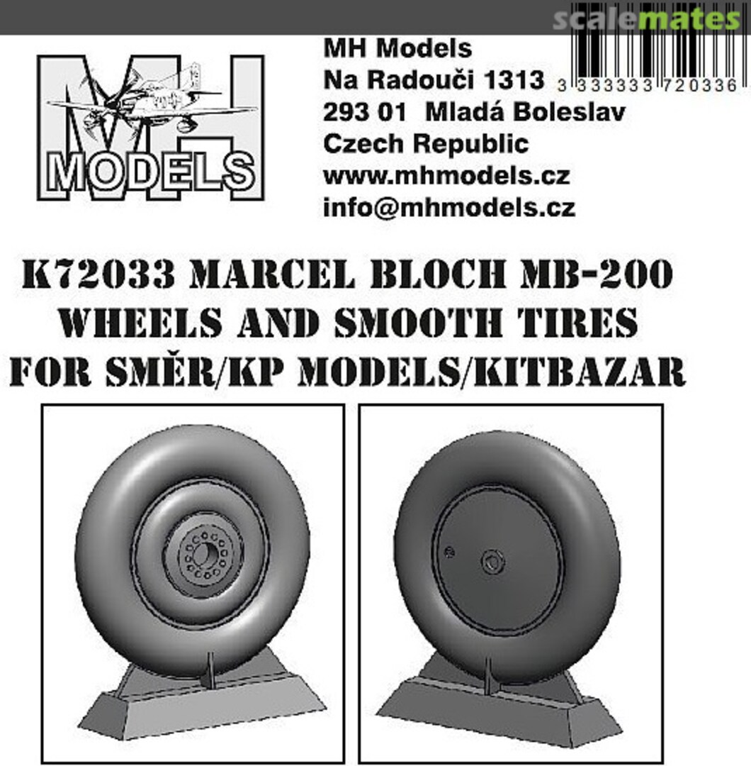 Boxart Marcel Bloch MB-200 Wheels and Smooth Tires K72033 MH Models Boxart Marcel Bloch MB-200 Wheels and Smooth Tires K72033 MH Models