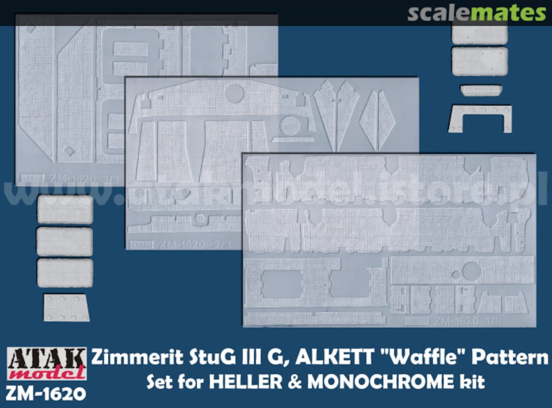 Boxart Zimmerit StuG III G - Alkett Waffle Pattern ZM-1620 Atak Model Boxart Zimmerit StuG III G - Alkett Waffle Pattern ZM-1620 Atak Model
