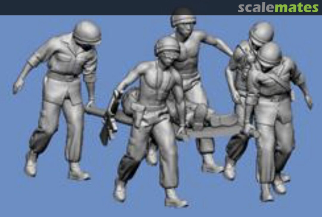 Boxart US Air Cavalry transporting a wounded man to the helicopter GF72-CW-2092 Germania Figuren Boxart US Air Cavalry transporting a wounded man to the helicopter GF72-CW-2092 Germania Figuren