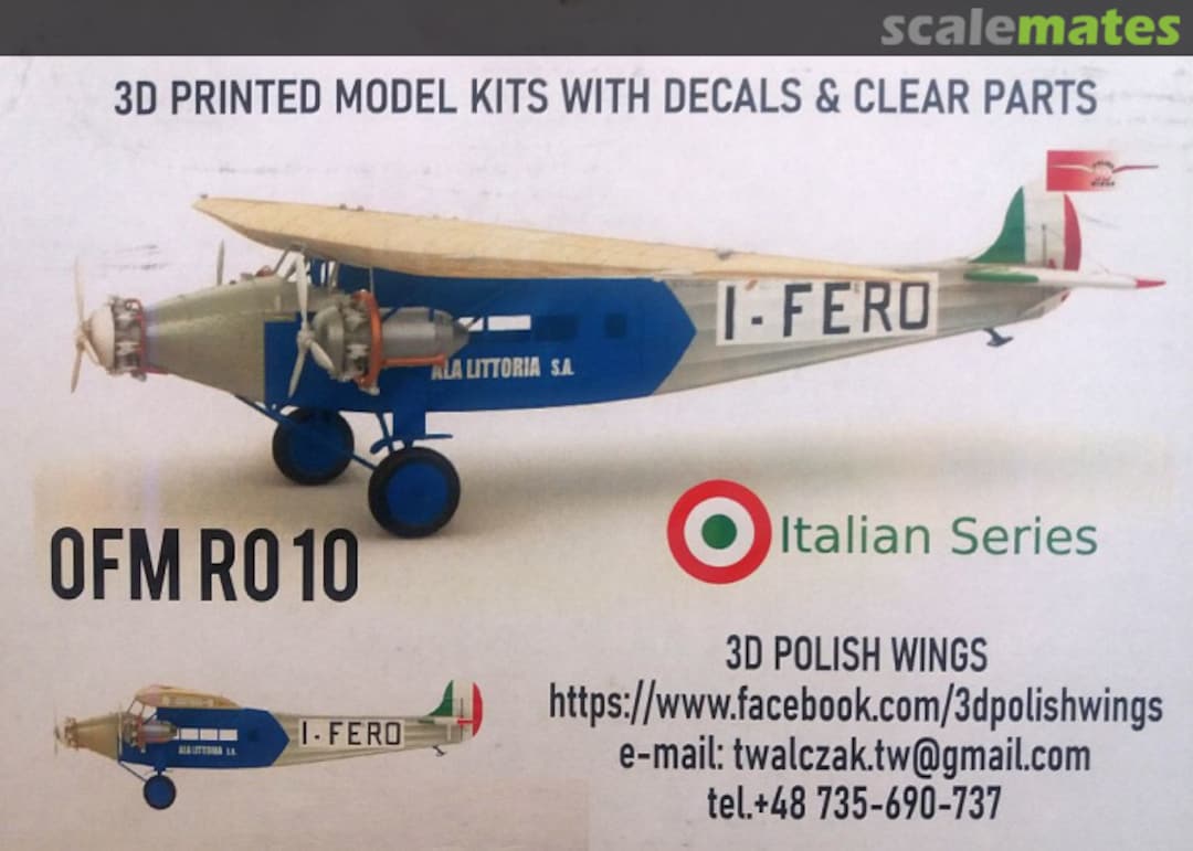 Boxart Fokker F7/3m (Romeo Ro10) Italian version 3DPW48F7-3 3d Polish Wings Boxart Fokker F7/3m (Romeo Ro10) Italian version 3DPW48F7-3 3d Polish Wings