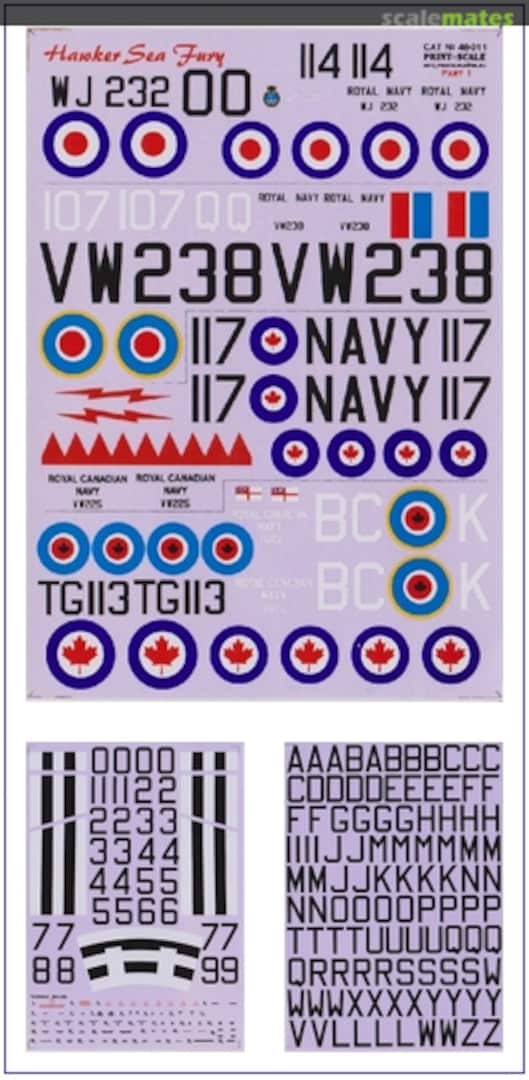 Boxart Hawker Sea Fury Part 1 48-011/1 Print Scale Boxart Hawker Sea Fury Part 1 48-011/1 Print Scale