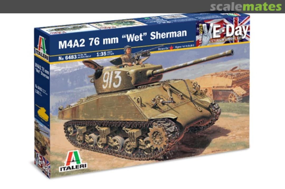 Boxart M4A2 76 mm "Wet" Sherman 6483 Italeri Boxart M4A2 76 mm "Wet" Sherman 6483 Italeri