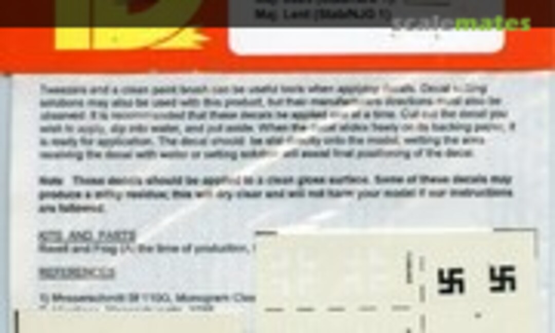 1:72 Messerschmitt ME-110 G (Pt.2) (PD Models 72-007) 72-007