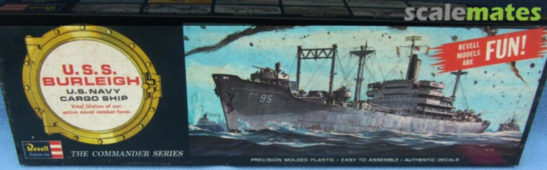 Boxart USS Burleigh US NAVY Cargo Ship H-341 Revell Boxart USS Burleigh US NAVY Cargo Ship H-341 Revell