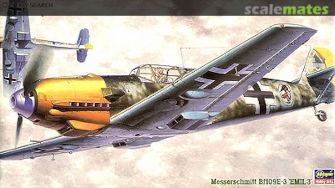 Boxart Messerschmitt Bf109E-3 `Emil 3´ 09108 Hasegawa Boxart Messerschmitt Bf109E-3 `Emil 3´ 09108 Hasegawa