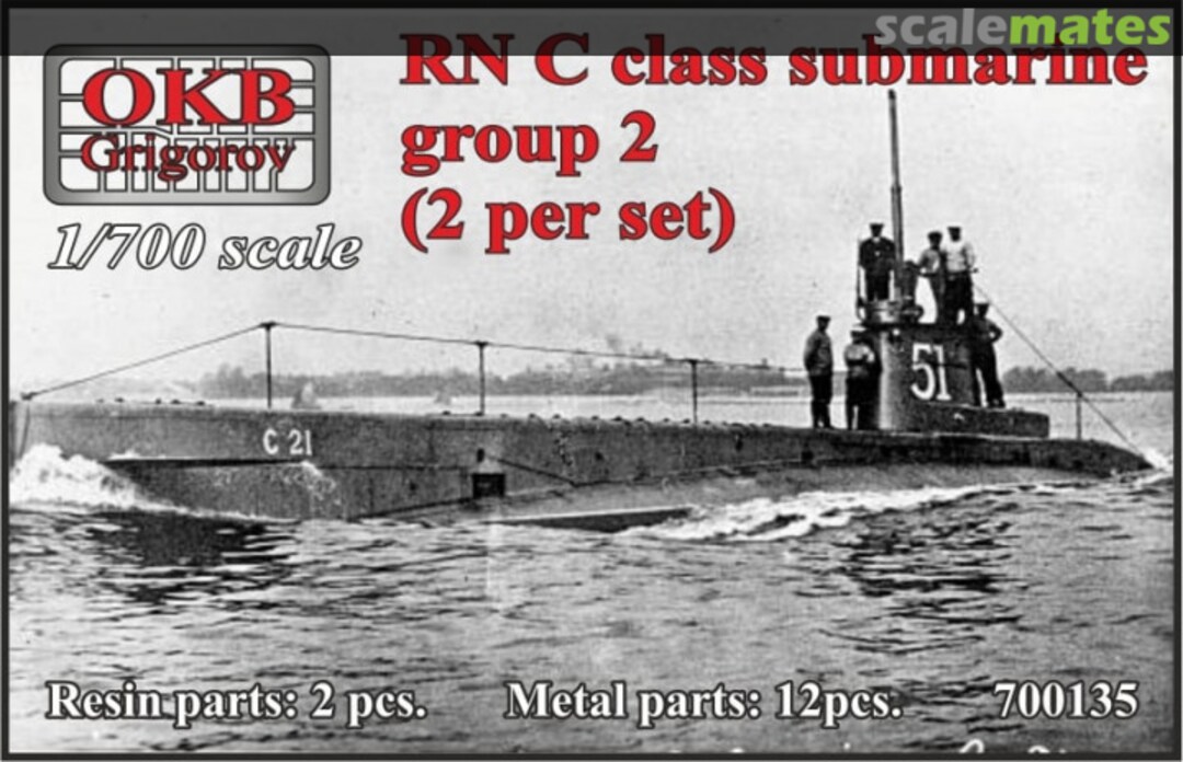 Boxart RN C class submarine group 2 700135 OKB Grigorov Boxart RN C class submarine group 2 700135 OKB Grigorov