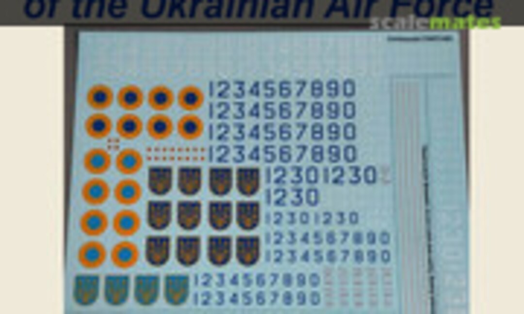1:72 Identification marks of the Ukrainian Air Force (DANmodels DM72001) DM72001