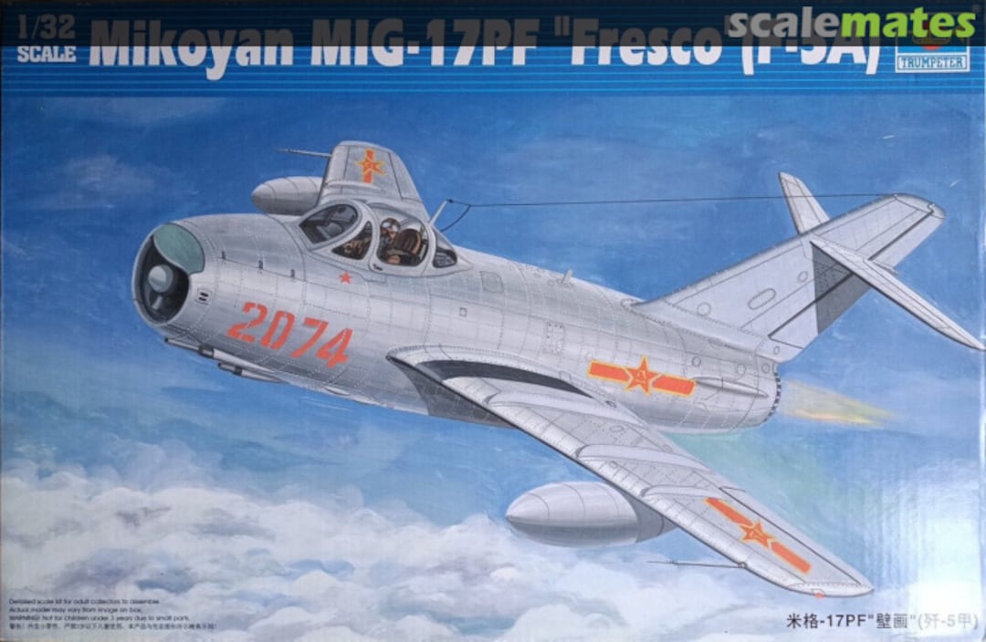 Boxart Mikoyan MiG-17PF "Fresco" (F-5A) 02206 Trumpeter Boxart Mikoyan MiG-17PF "Fresco" (F-5A) 02206 Trumpeter