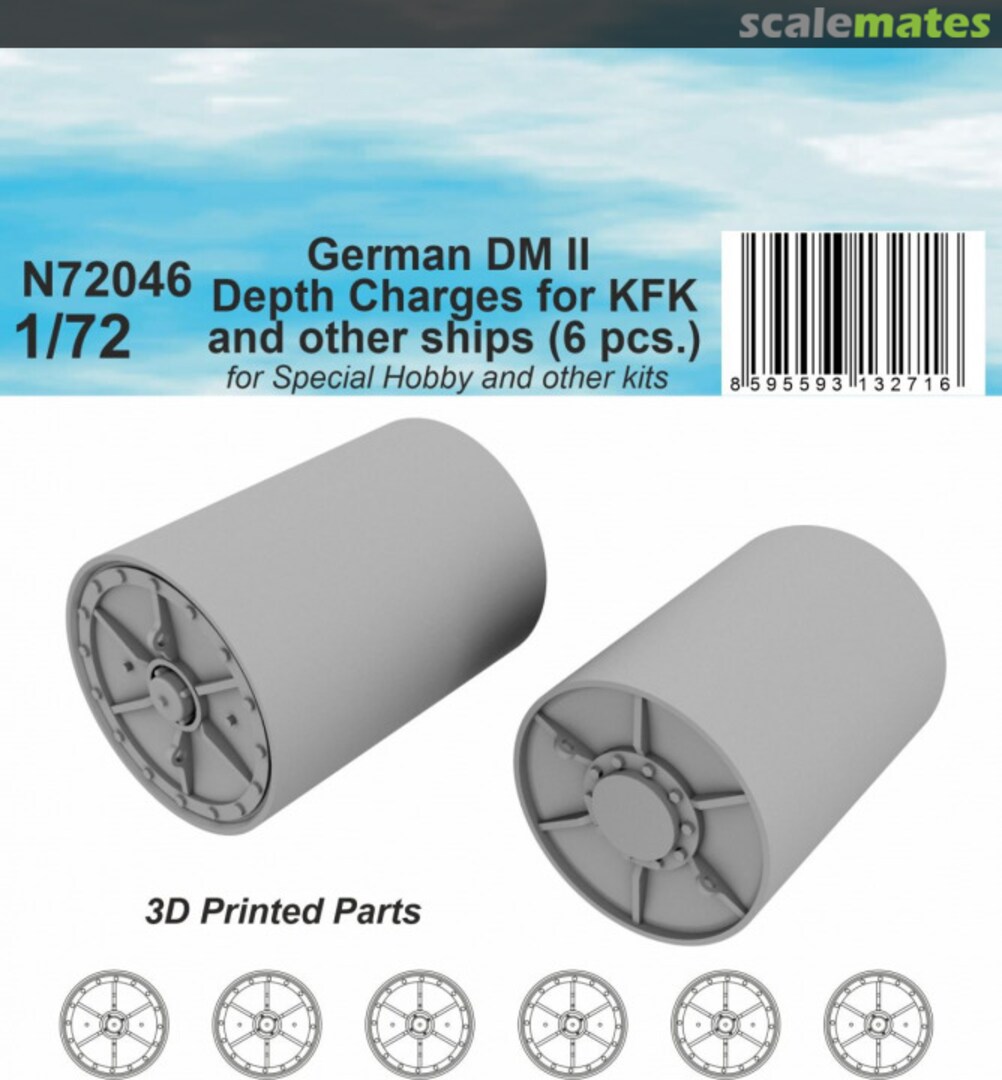 Boxart German DM II Depth Charges for KFK and other ships (6 pcs.) N72046 CMK