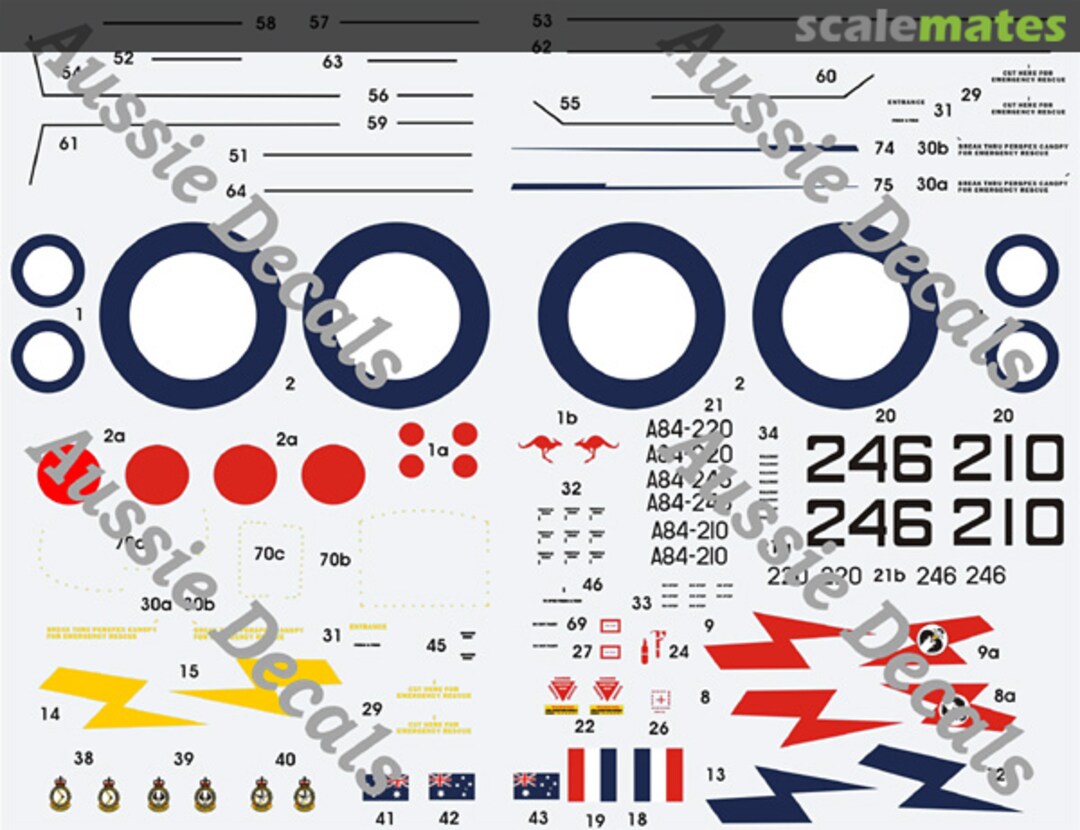Boxart Canberra Mk.20, RAAF A48039 Aussie Decals