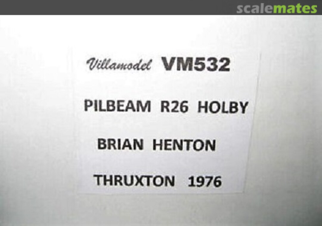 Boxart Pilbeam-Abarth R26 "BP" VM532 Villa Models Boxart Pilbeam-Abarth R26 "BP" VM532 Villa Models