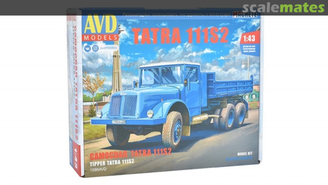 Boxart Tipper Tatra T-111S2 1586AVD AVD Models Boxart Tipper Tatra T-111S2 1586AVD AVD Models