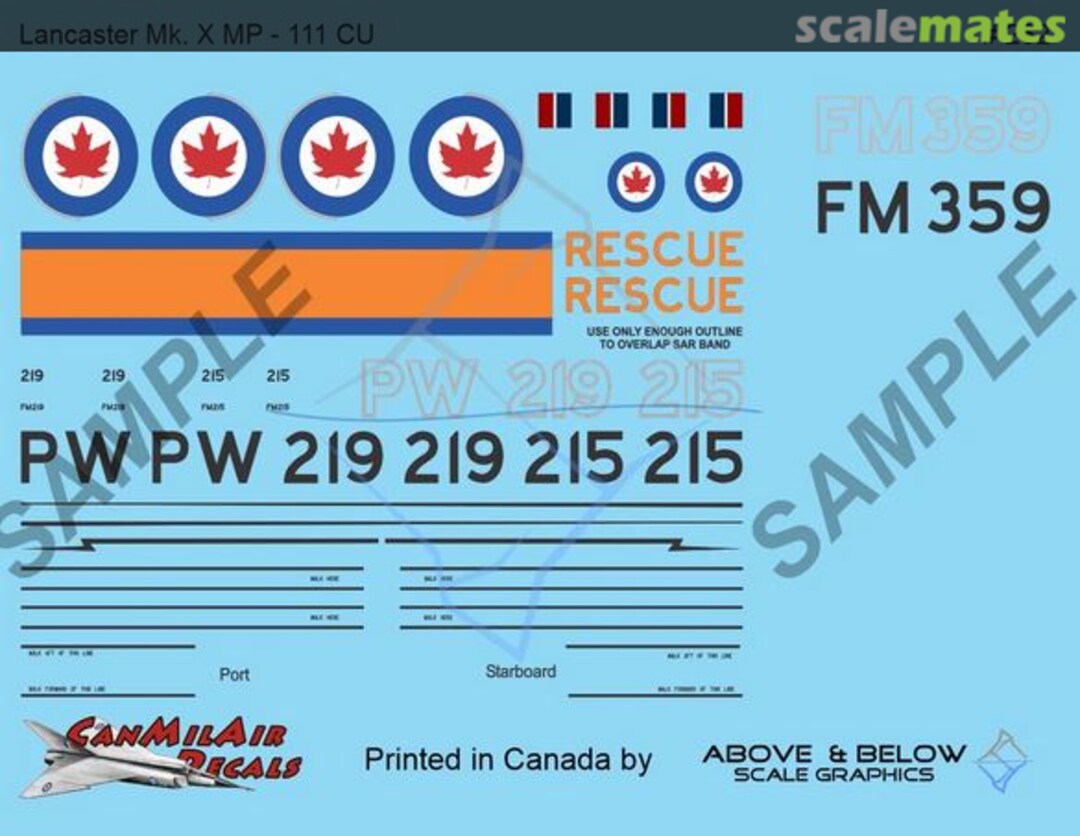 Boxart Avro Lancaster Mk. X 262 Above & Below Graphics Boxart Avro Lancaster Mk. X 262 Above & Below Graphics