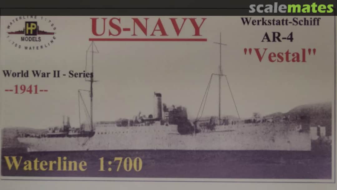 Boxart USS Vestal (AR-4) WW II-WL-US-040 HP-Models Boxart USS Vestal (AR-4) WW II-WL-US-040 HP-Models