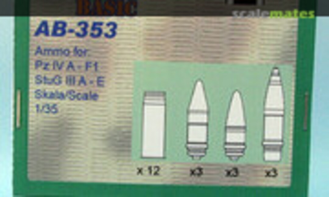 1:35 Ammo for Pz. IV A-F1; Stug III A-E (Eureka XXL AB-353)