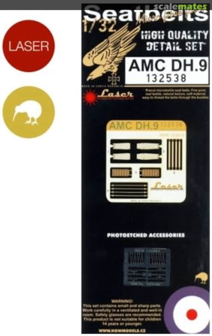 Boxart AMC DH.9 - Seatbelts 132538 HGW Models Boxart AMC DH.9 - Seatbelts 132538 HGW Models