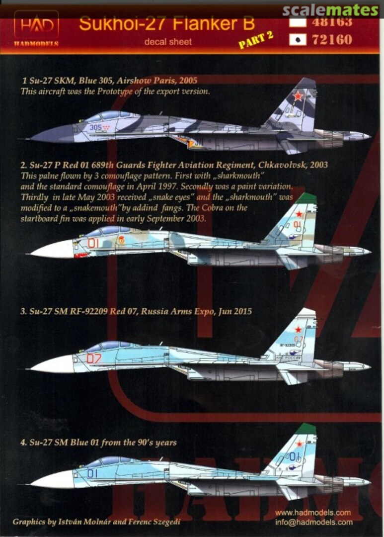 Boxart Sukhoi-27 Flanker B (Part 2) 48163 HADmodels Boxart Sukhoi-27 Flanker B (Part 2) 48163 HADmodels