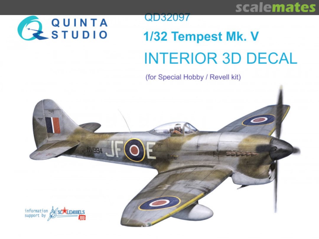 Boxart Tempest Mk.V interior 3D decals QD32097 Quinta Studio Boxart Tempest Mk.V interior 3D decals QD32097 Quinta Studio