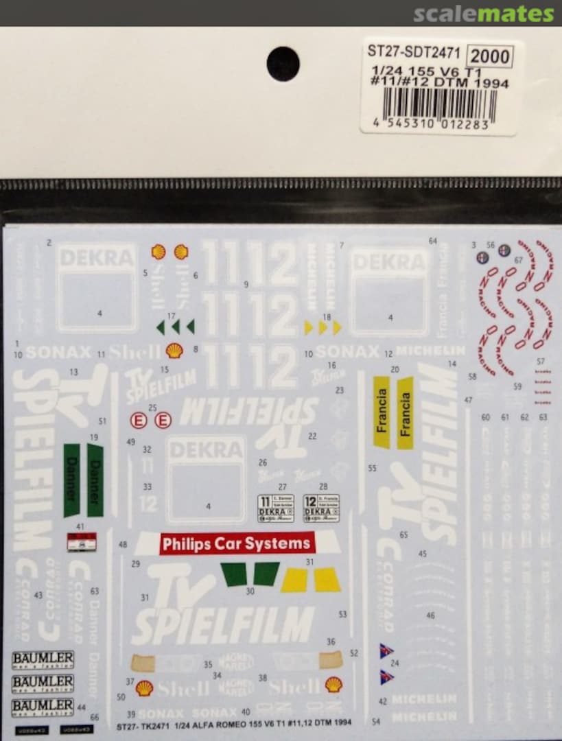 Boxart Alfa Romeo 155 V6 TI DTM ST27-SDT2471 Studio27 Boxart Alfa Romeo 155 V6 TI DTM ST27-SDT2471 Studio27